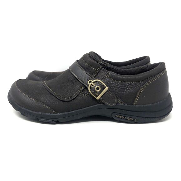 Merrell Dassie Buckle Shoes Womens Sz 8.5 Espresso Brown Trail Hiking Comfort - Picture 3 of 14